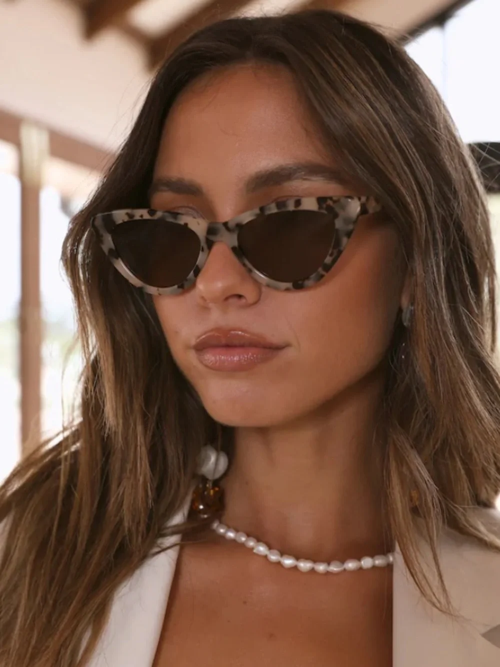 Banbé The Sofia Cat-Eye Tortoiseshell Sunglasses - Bonde Tort Brown